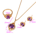 61333-Xuping Bling Anniversary Gold Plated Earring Pendant Jewelry Set